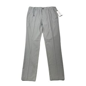 Perry‎ Ellis Slim-Fit Drawstring Dress Pants Mens Medium Alloy Grey Stretch NEW